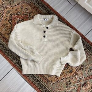 Knit collar Women's Sweater
